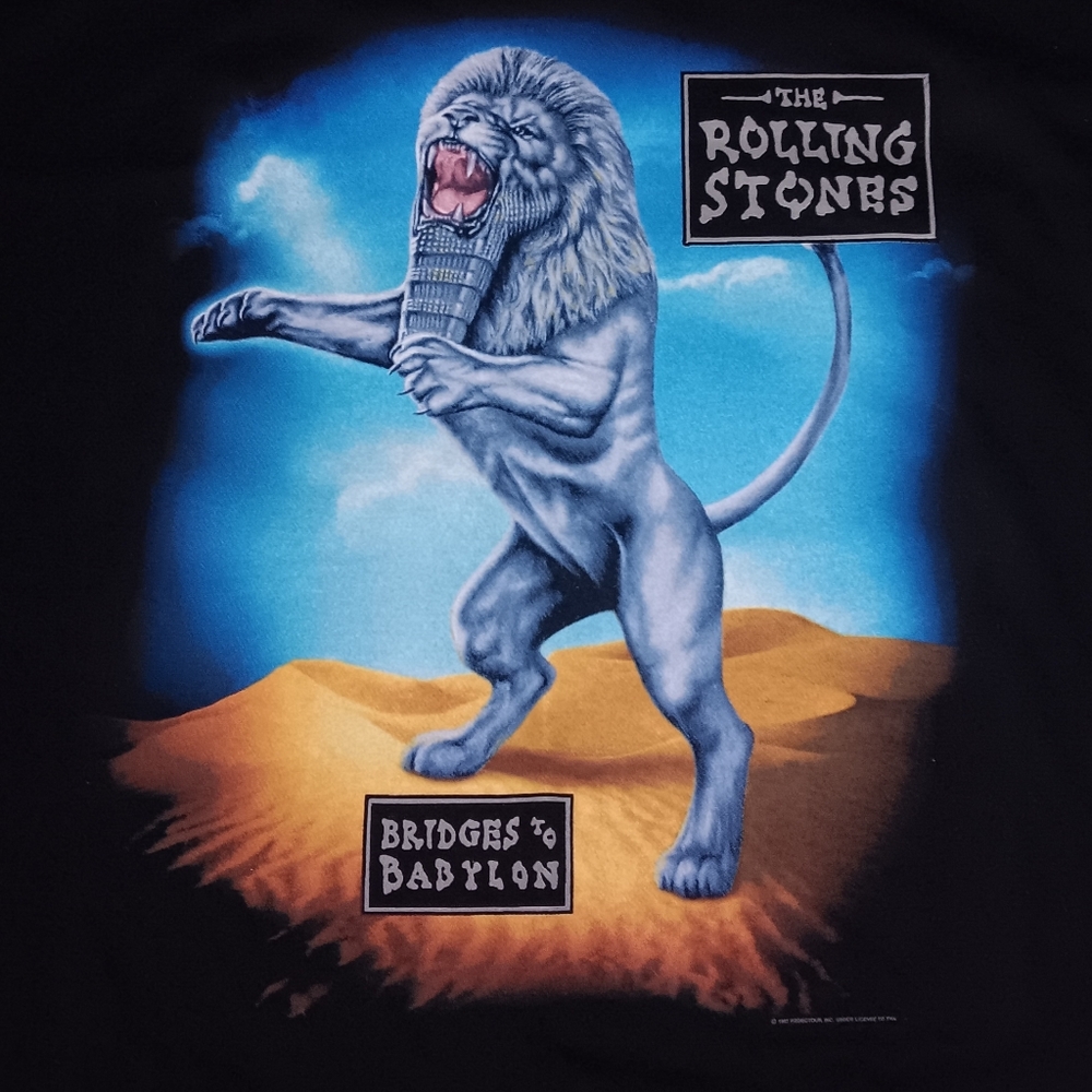 New 1997 The Rolling Stones Bridges To Babylon Tour Shirt Vintage 90s Tee